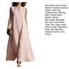 Summer Sleeveless Dress for Women Casual V Neck Long Tank Dress Flowy A-line Beach Sundress with Pockets