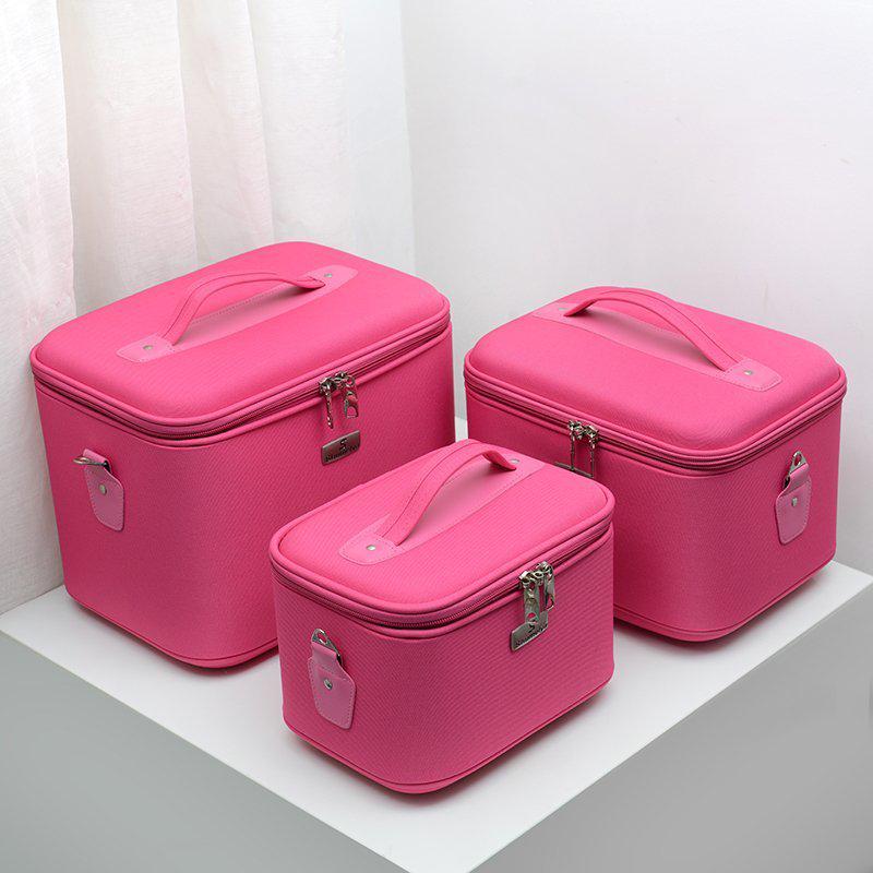 Women's Multi-layer Beauty Makeup Storage Bag - Large Capacity Handheld Organizer with Print Design