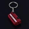 Exquisite Creative Red Bus Model Key Holder Key Ring Souvenir Key Chain