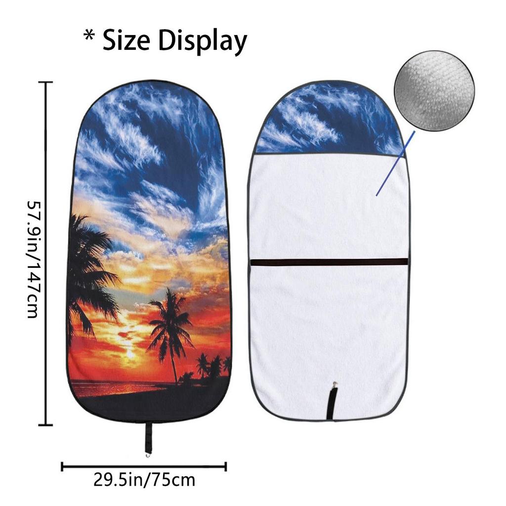 Car Seat Towel Cover - Universal Front Protector for Gym & Workout, All-Season Use
