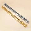 Engraved Titanium Steel Dog Collar & Leash Set with Gold Curved Plate - 32mm Stainless Steel for Large Dogs