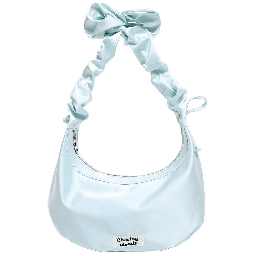 Fashionable Pleated Cloud-shaped Bag, Large Capacity Dumpling Bag, Diagonal Crossbody Bag