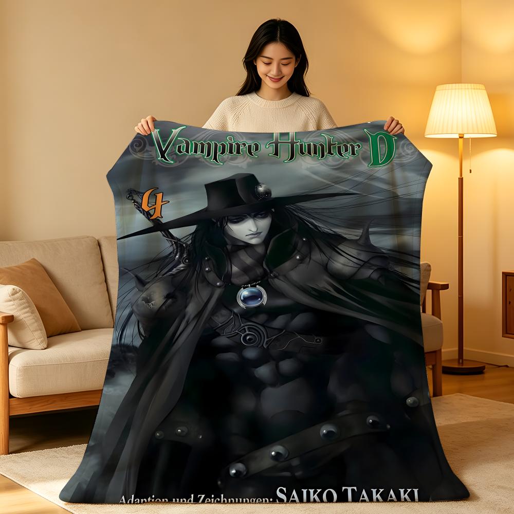 Anime V-Vampire H-Hunter D-D Throw High-Density Short Plush Blanket Soft Skin-Friendly for Sofa Nap Air-Conditioned Room