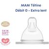 MAM Accessoires pour Biberons Tétine Silicone Nouveau Né Débit 0 Extra Lent 2 unités