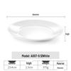 White Melamine Round Plate - Imitation Porcelain Tableware, Shallow Buffet Dinnerware Dish.