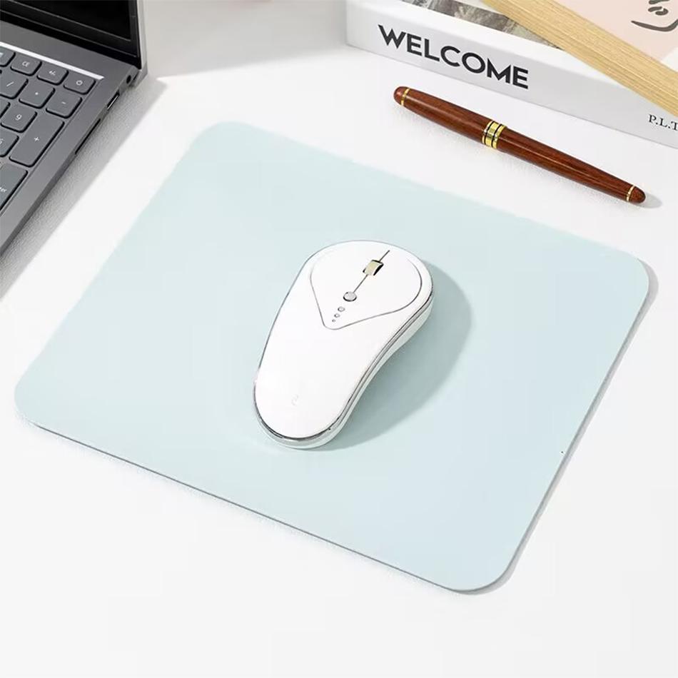 Small Pu Mouse Pad Non-Slip Gaming Desktop Leather Mouse Pad Waterproof Anti-Scratch Easy To Clean Mat For Pc Laptop Desktop