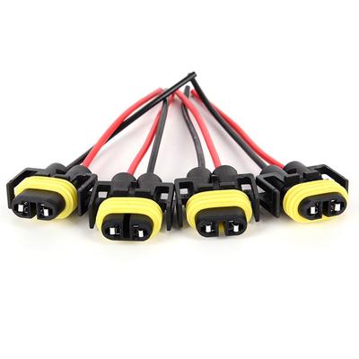 2Pcs H11 H8 Headlight/Fog Lamp Female Adapter Harness Sockets Car Cable Plug