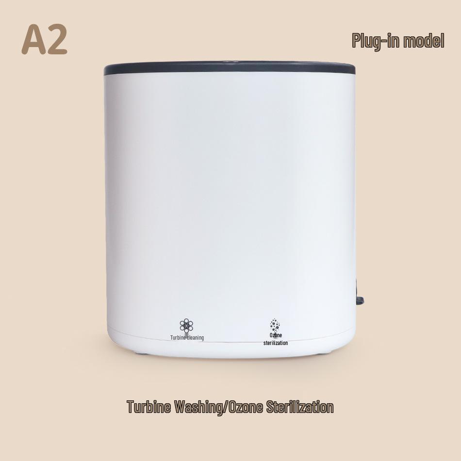 Nešiojama išmani mini turbininė skalbimo mašina apatiniams, kelnaitėms ir kojinėms su ozono valymu