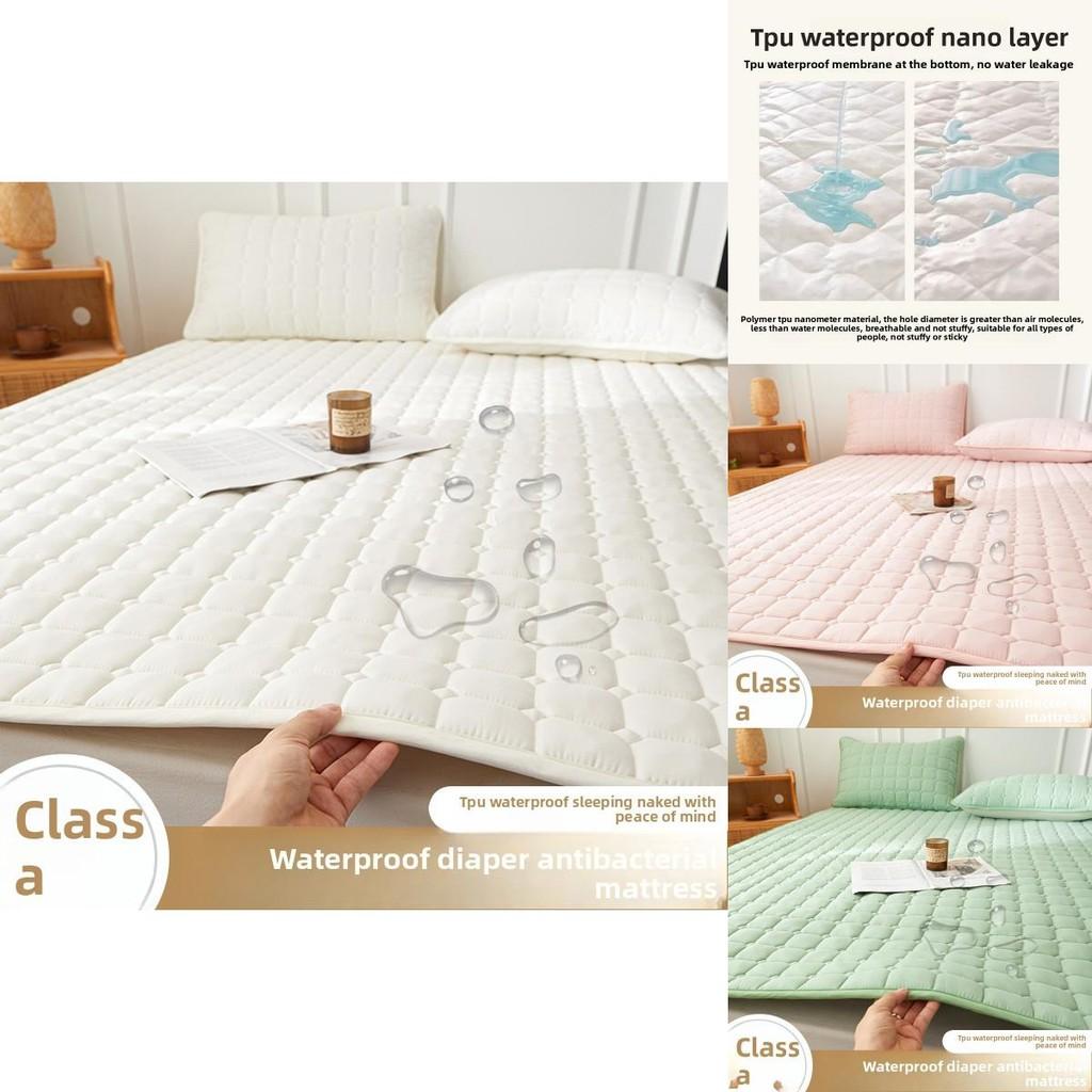 Polyester Bed Mattress Protector With Nonslip Waterproof Cover For Home And Dorm Use