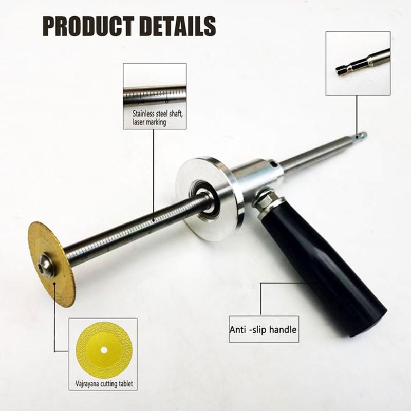 Inside Pipe Cutter for PVC Pipe Cutter Stainless Steel Plumbing Inside Cutter Tool Grit Cutting Wheel and Handle