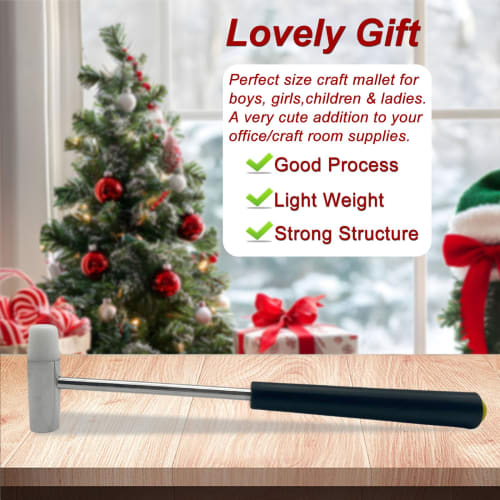 Lightweight Hammer, Small Craft Mallet for Jewelry Making, Toy Building Projects, Clocks, Woodworking, DIY, Leather