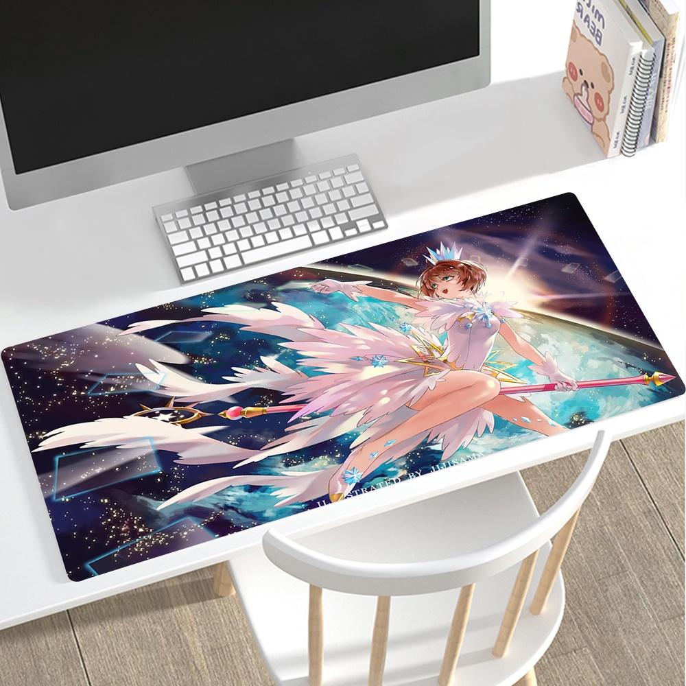 Large Mousepad Cardcaptor Sakura Anime Girl Gamer Gaming Mouse Pad Computer Accessories Keyboard Laptop Padmouse Speed D