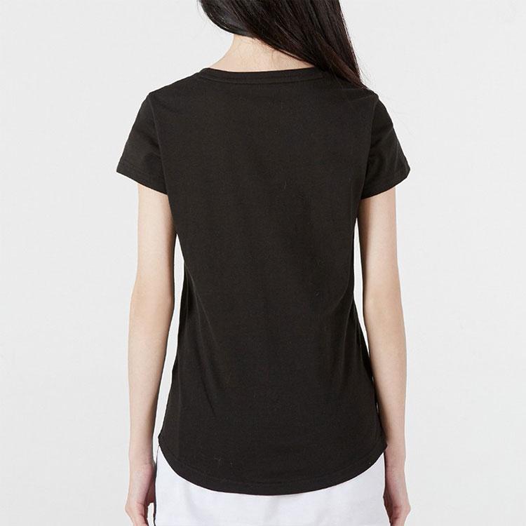 Puma Logo Casual Breathable Short Sleeve T-Shirt Women tops Black 671603-01