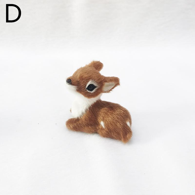 1PC Paesaggio del giardino Miniatura Cervo realistico Carino PVC Decorazioni da giardino Ornamenti Figurine di bambole Regalo per la casa
