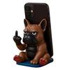 Funny Bulldog Phone Holder Sassy Middle Finger Bulldog Phone Stand Cartoon Dog Cell Phone Stand for Desk All Smartphones