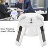 Solar 360 Grad rotierenden Drehteller Uhr Telefon Schmuck Display Stand LED Licht (Weiß)