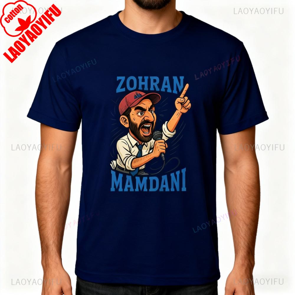 Zohran Mamdani Speech Funny TShirt Creative Design Novelty Tshirt Men Unisex Streetwear Support Zohran Clothing Cotton Tee Tops