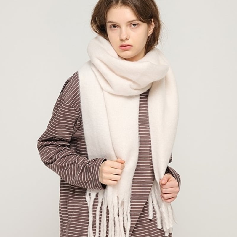 CARGOBROS Soft Color Volume Long Muffler (Ivory)