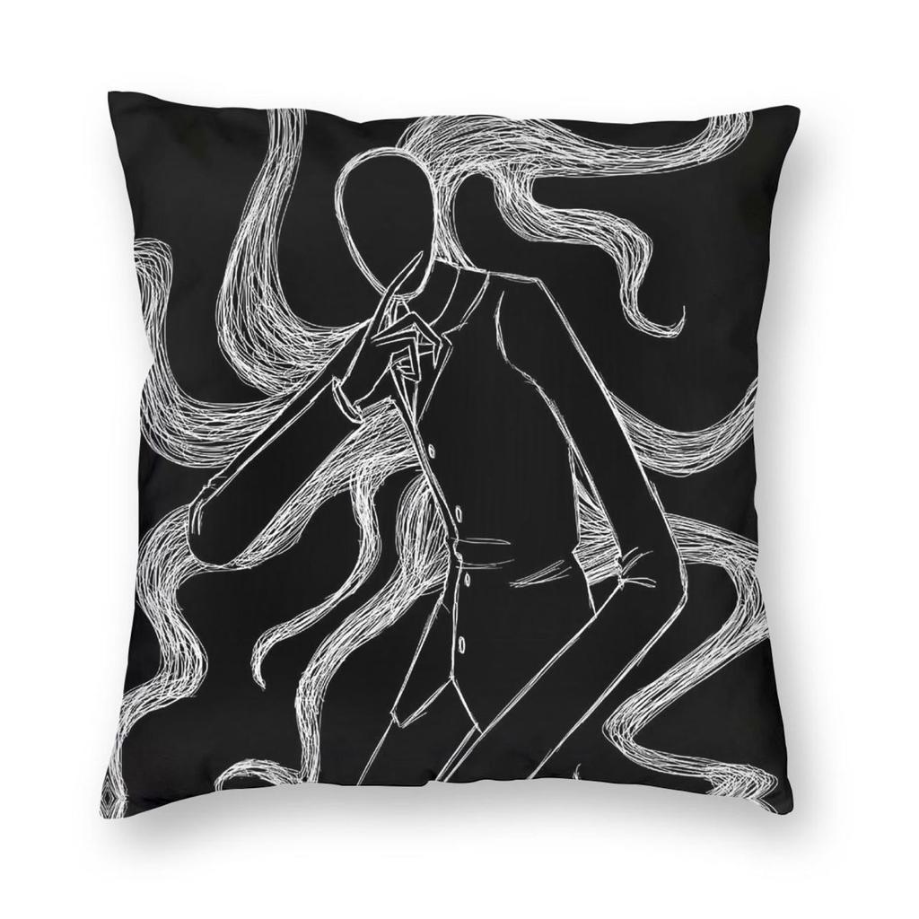 Quiet Please Slenderman Pillowcase Polyester Linen Velvet Creative Zip Decor Pillow Case Sofa Cushion Cover