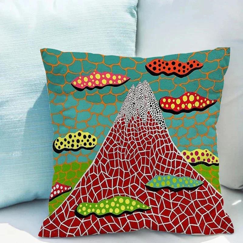 Yayoi Kusama Pumpkin Pillowcase for Living Room Double-sided Printing Cushion Cover 40x40cm Throw Pillow Covers Decorative Sofa