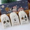 50PCS Party Cards Xmas Decoration Kraft Paper Hang Tags Gift Wrapping Christmas Labels Kraft Tag