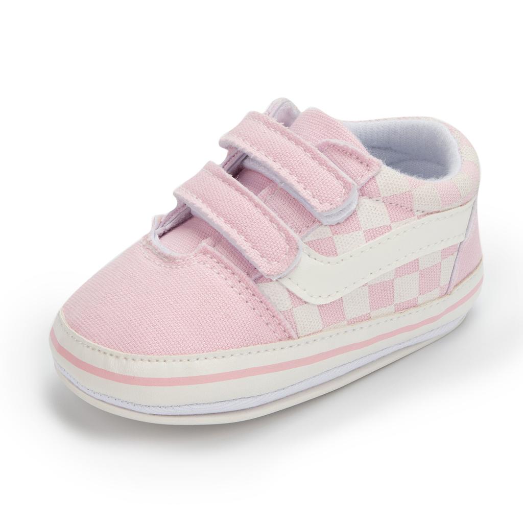 2025 New Baby Canvas Sneakers Anti-slip Soft Plaid Baby Boy Girl Shoes Newborns First Walkers Infant Baby Unisex Casual Shoes