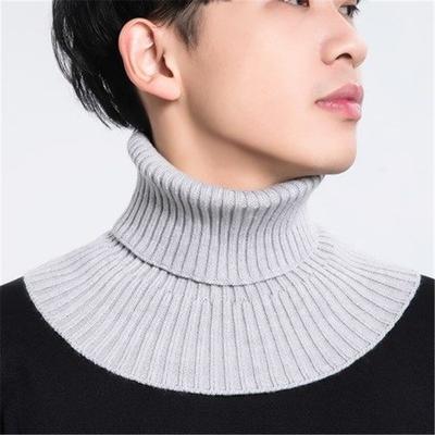 Scarf Men'S Pullover, Thermal Protection, Cervical Spine Neck Cover, Versatile Decorative False Collar, Knitted Fashion Wool