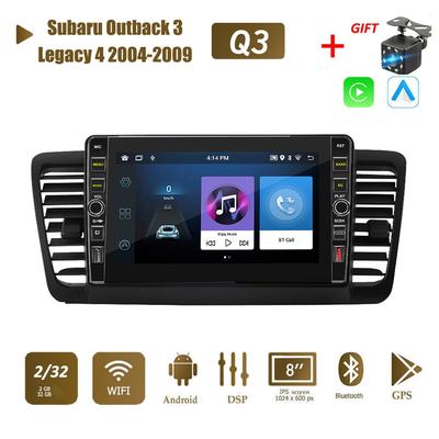 8 pouces Android pour Subaru Outback 3 Legacy 4 2004-2009 avec bouton bouton voiture CarPlay Radio vidéo multimédia GPS lecteur 2 + 32GB