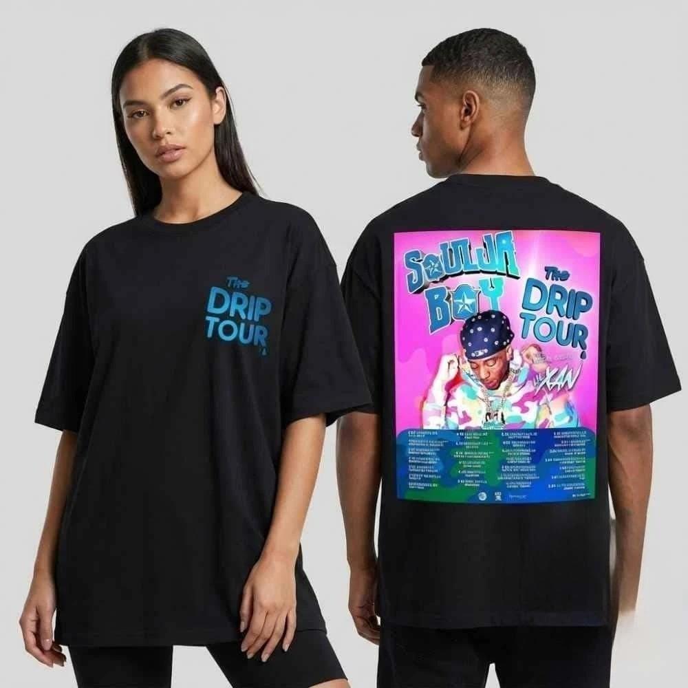 Soulja Boy x Lil Xan The Drip Tour 2026 US Concert Poster Tour Dates TShirt Unisex T-Shirt XXXXL