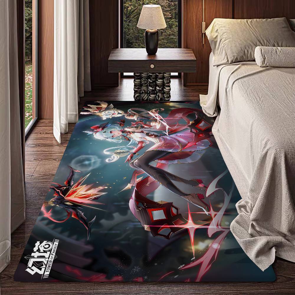 T-Tower of Fantasy Cartoon Floor Mat Nordic Style Home Doormat Bathroom-Toilet Mats Bedroom Hotel Decor Mat