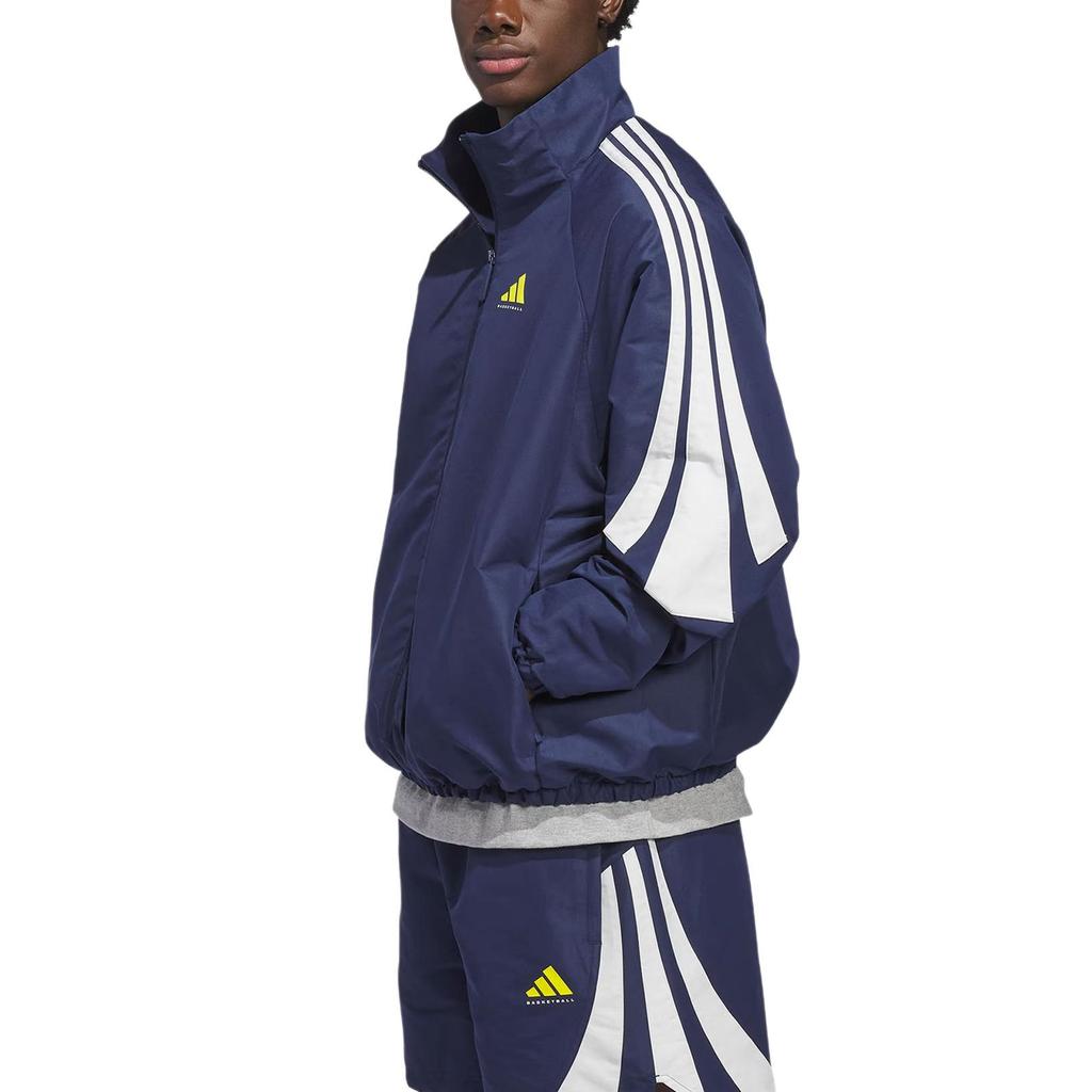Adidas Basketball Woven Track Top Loose Fit Zip Long Sleeve Jacket Unisex Tops KB7531