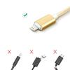 Câble USB - E.F.CONNECTION - Pack de 2 - 1M - Compatible iPhone et iPad - Nylon Tressé Doré
