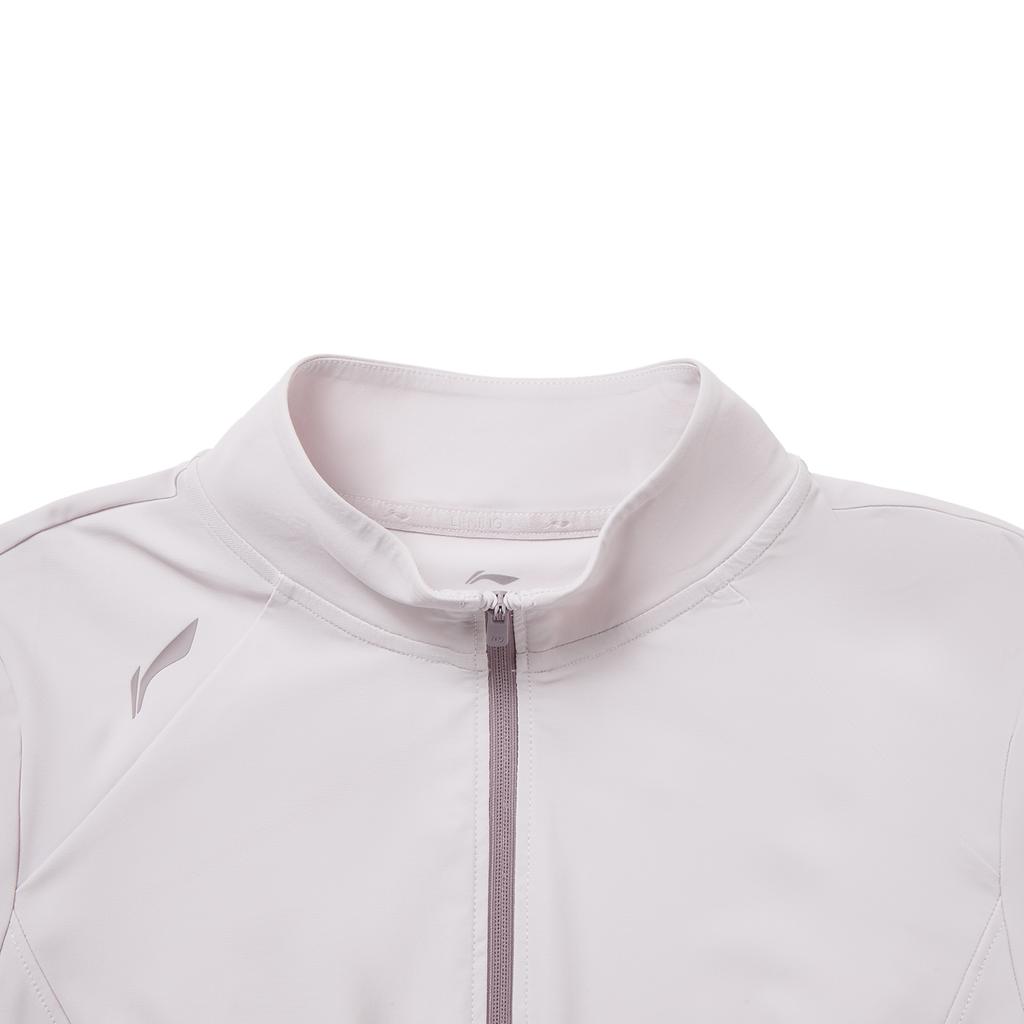 Li-Ning Fitness Series Stand Collar Logo Letter Stitching Jacket Women Jackets AFDW800-7