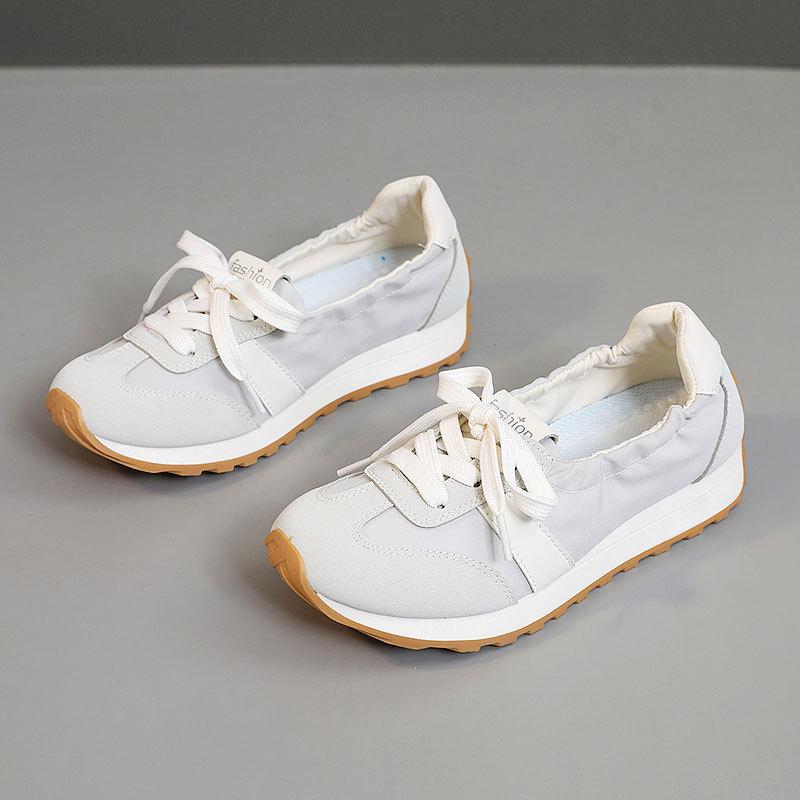 JCF new spring and summer breathable casual sports shoes thick sole heightening round head Korea