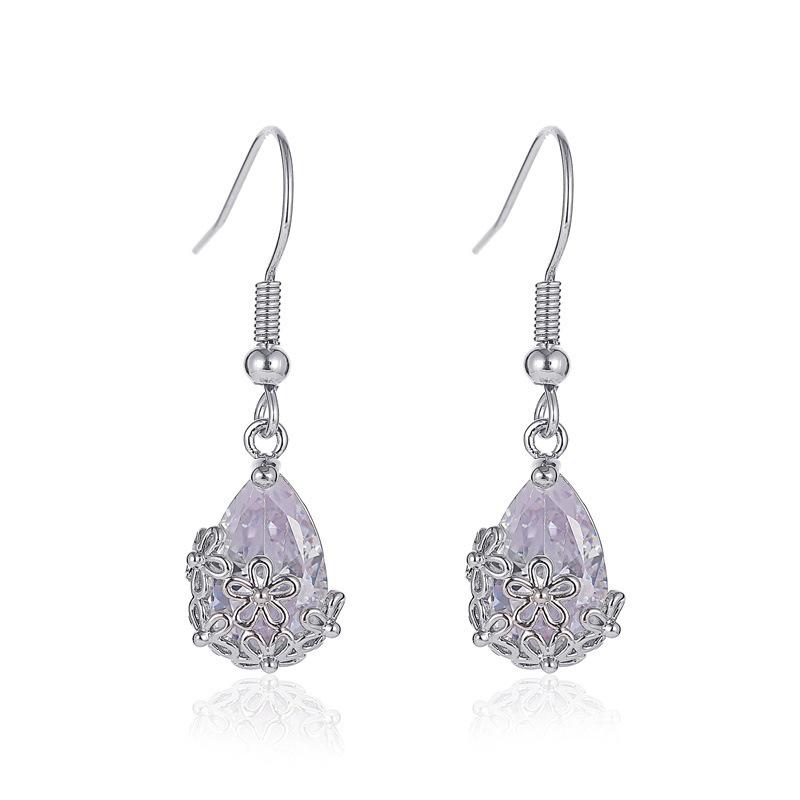 Boucles d'oreilles élégantes en zircon: Design de moulin à vent en diamants colorés pour femmes
