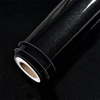 Samolepicí tapeta s efektem černé třpytky Vinyl Film Roll Nálepka na nábytek pro domácí dekorace Kuchyňské stěny Dveře Okna 40x300cm
