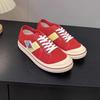 2025 autumn new low-top breathable men and women couples canvas shoes color matching board shoes versatile platform casual sports shoes
