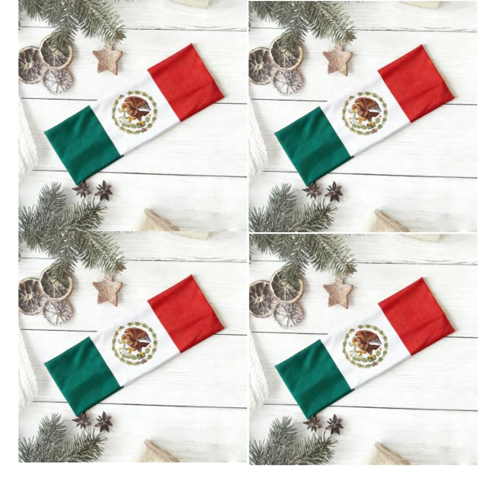 4PCS National Flag Soccer Fan Headband Hair Accessories Elastic Cheer Hairband Country Flag Headband for Fans Sports Event