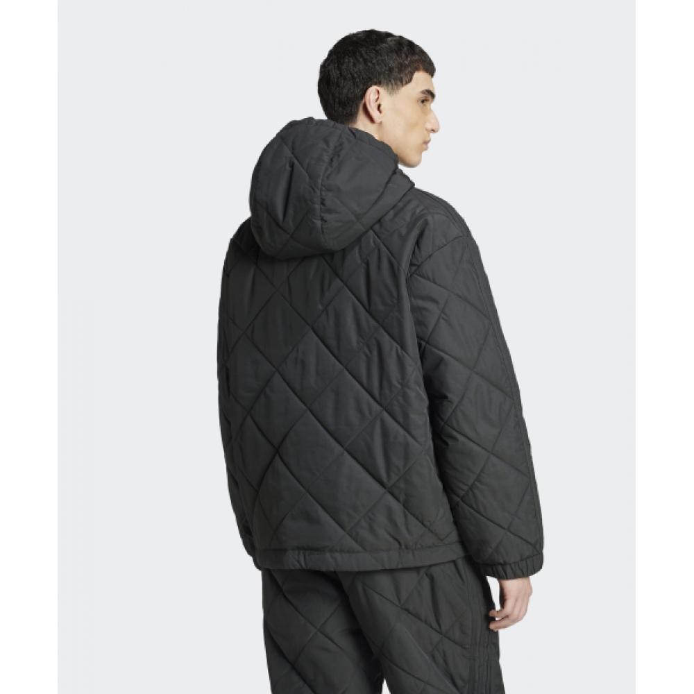 Adidas Quilted Half Zip Jacket   Black Iw3490