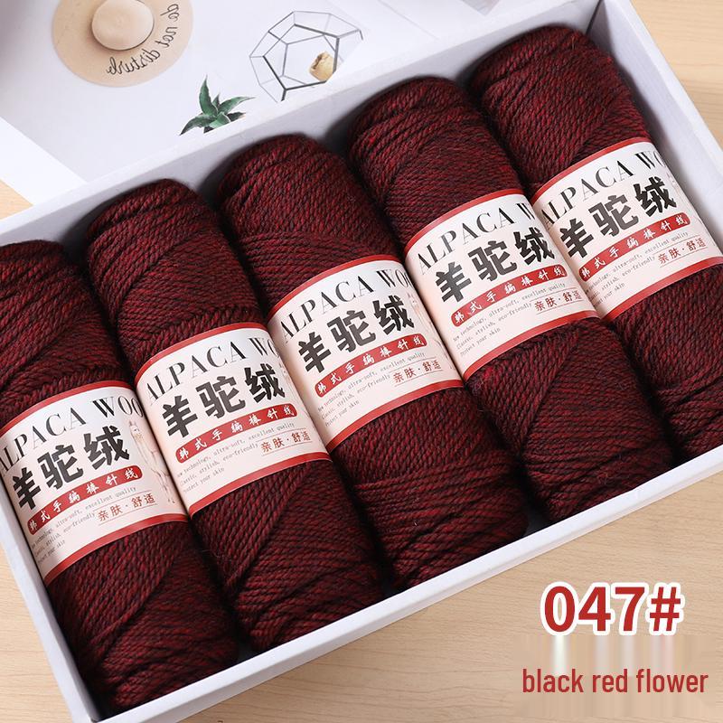 Mitteldickes Alpakawollgarn für DIY-Strickarbeiten - Perfekt für Pullover, Mäntel, Schals, Häkel- und Strickprojekte mit Nadeln.