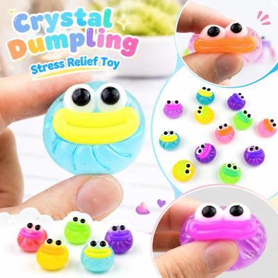 Stress Relief Crystal Squeeze Toy Set Randomly Delivered Soft Flexible Squishy Sensory Fidget Toy for Hand Exercise and Anxiety Reduction