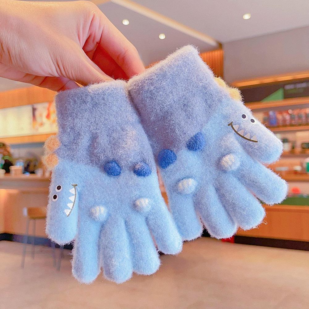 

Children s Warm Tools Plush Gloves Five-finger Boys and Girls Cold-proof Glove Style 1