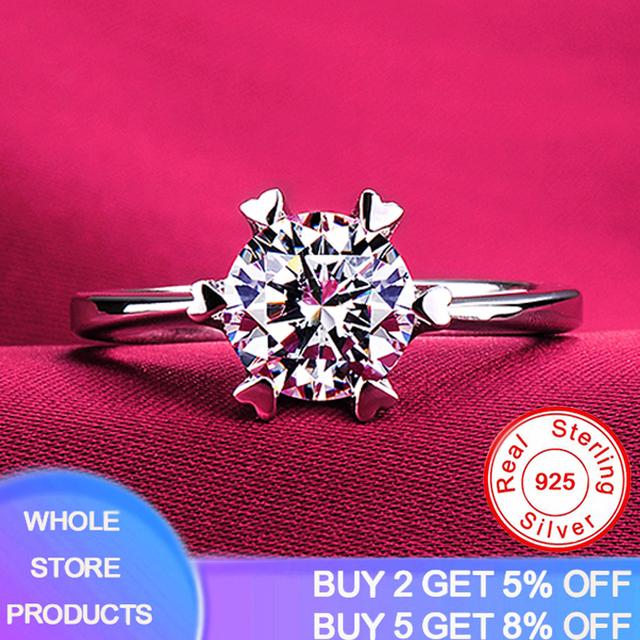 925 Sterling Silver Color Natural Zirconia Diamond Wedding Band White Gold Fashion Jewelry for Women