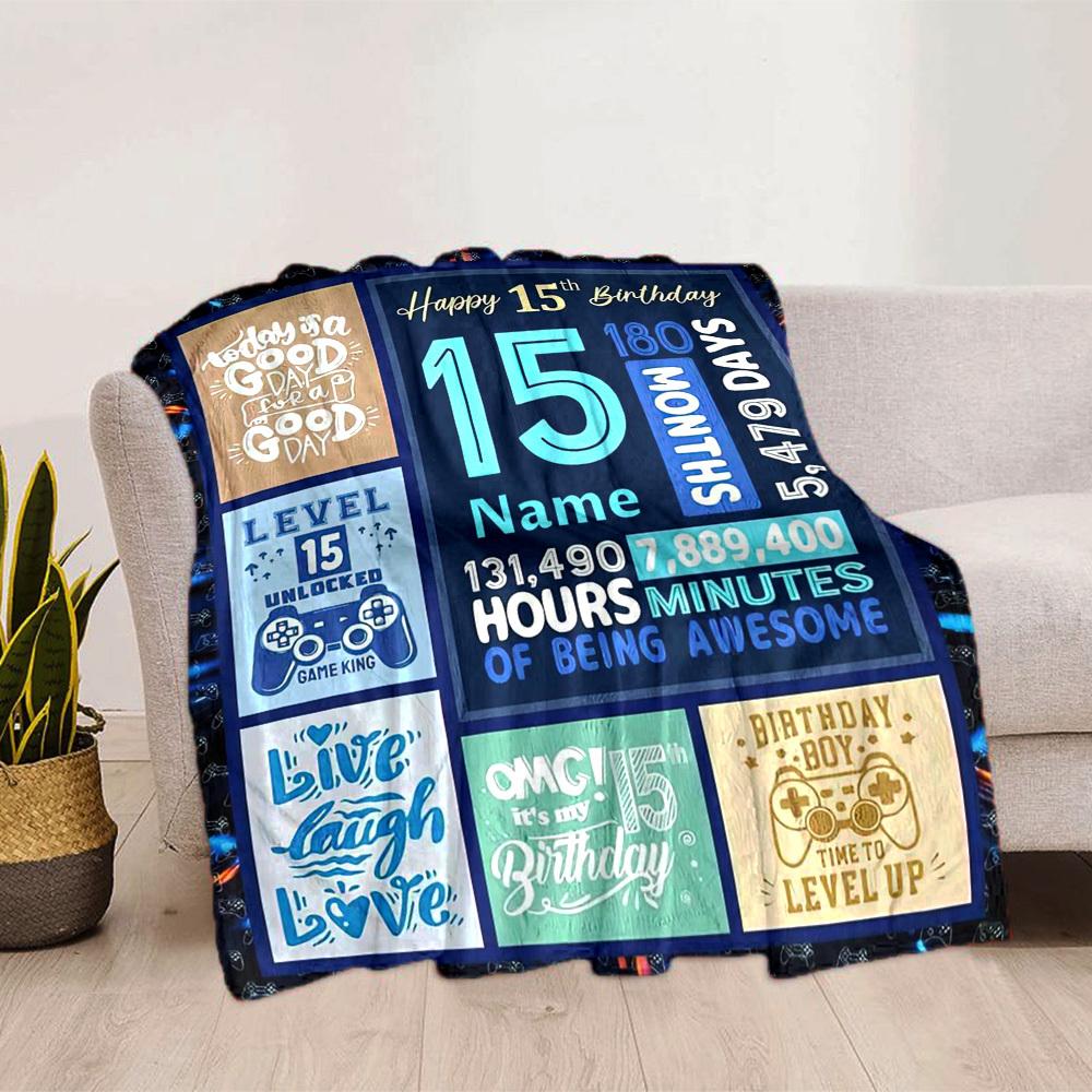 Birthday Gift Personalized Blankets For Him Her Adults Home Customize Your Name Blankets Soft Warm Cozy Lightweight All Seasons Multipurpose Blanket