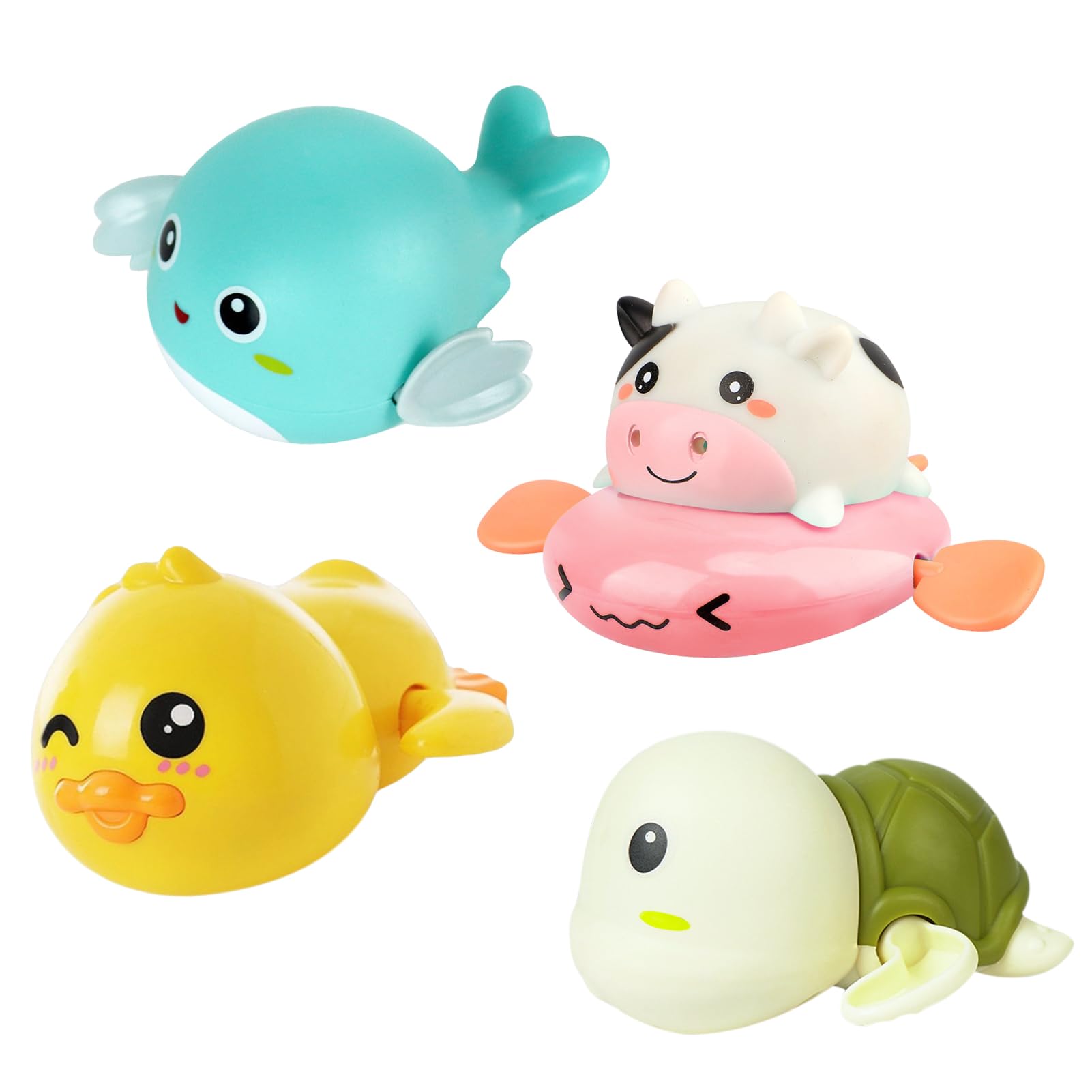 

Bath Toys for Babies, Popular Kids Water Play Toys, Cute Educational Toys, Soft Bathtub Toys, Pool Toys, Birthday Gifts, Baby Shower Gifts [4-Piece