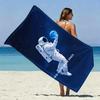 Space Astronaut Galaxy Beach Towel Patterned Sunscreen And Windproof Suitable For Swimming Pool Camping Travel Blanket