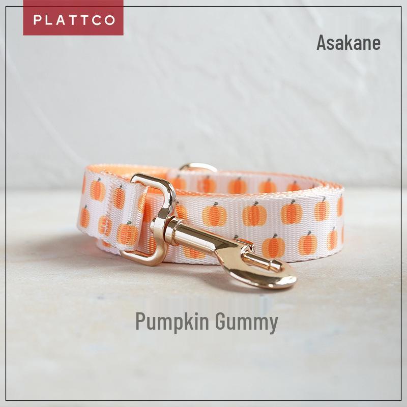 PLATTCO Nylon Pumpkin Printed Dog Leash PDL321 XL: 2.5cm x (56-62cm)