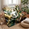 Couverture Flottante Imprimée Football Brésilien Douce pour la Peau Chaude Décorative pour Canapé Lit Intérieur Utilisation Quotidienne
