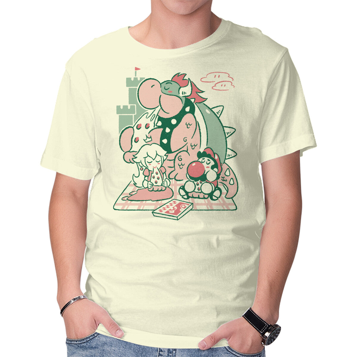 Unisex Crew Neck T-Shirt Pizza Break Graphic Short Sleeve Casual Tee L