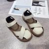 2025Women Roman Casual Soft Soled Sandals Summer Flats Shoes Plus Size Baotou Roman Leather Casual Shoes Zapatillas De Deporte